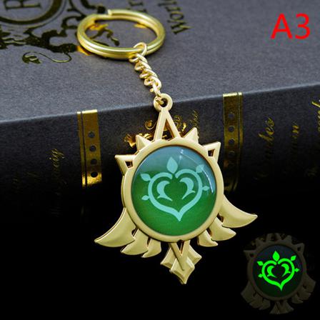 Genshin Impact Nyckelring Eyes Of God Nyckelringar Luminous Metal Ke
