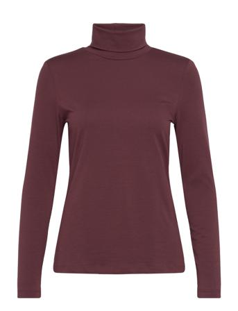 T-Shirts Langærmet T-shirt Burgundy Esprit Casual
