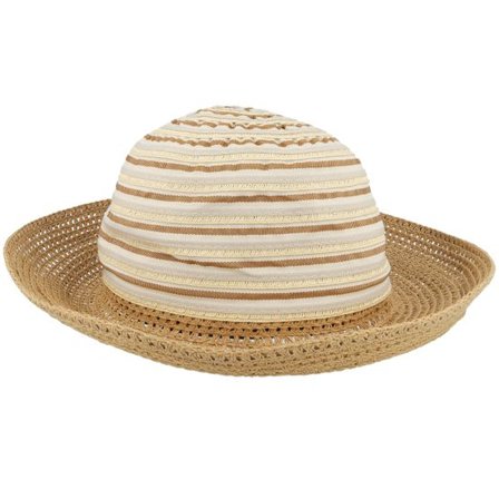 Seeberger - Beige straw Hatt - Materialmix Bolero Nut Straw Hat @ Hatstore
