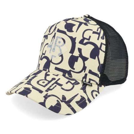 Djinns - Beige trucker Keps - New Hft Cap Simple Aztek Beige/Black A-Frame Trucker @ Hatstore