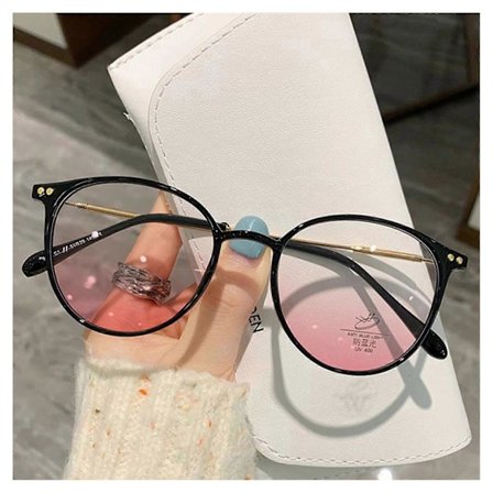 Dekorative graderte briller Gradient fargelinse Horninnfatning Briller med styrke
