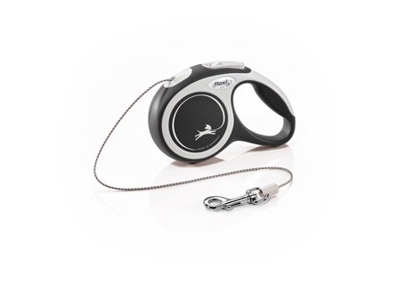 Flexi - Flexi New Comfort Koppel Med Snöre 3 m - Svart - Hundkoppel