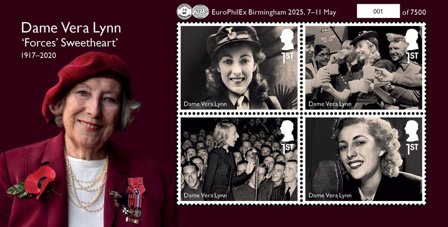 England - Europhilex overtryk: Dame Vera Lynn - Postfrisk miniark