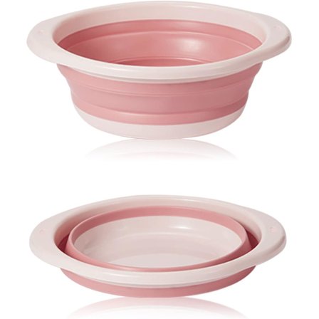 1 styck rosa hopfällbar handfat, bärbar resehandfat