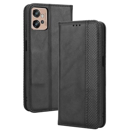 Bofink Vintage Motorola Moto G32 Læder Etui - Sort