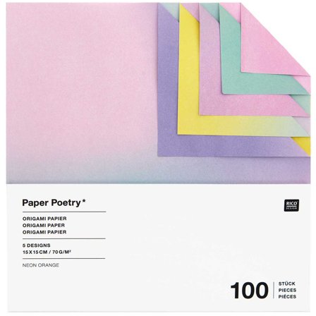 Rico Design Origami-papir Blurry Gradient 15x15 cm 100 ark