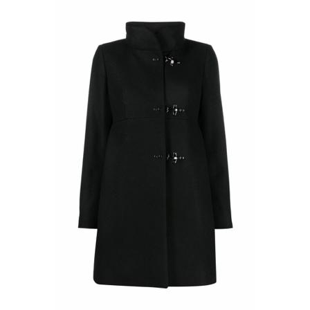 Fay, Single-Breasted Coats Zwart, Dames, Maat:S