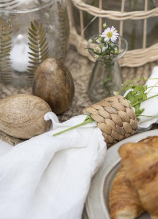 Ib Laursen Freja Serviett kremfarget 40x40 bomull-lin