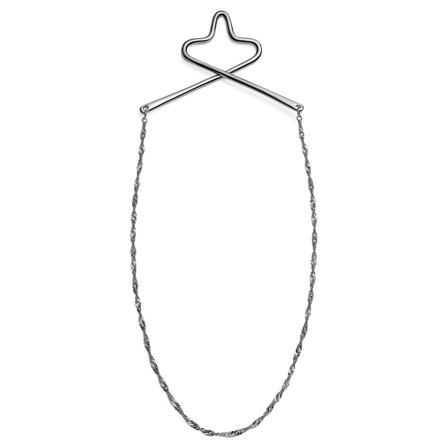 Catena per cravatta intrecciata per uomini - Fermacravatta con catena