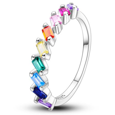 925 Sterling Sølv Glitrende Kubisk Zirkon Stjerne Måne Blomst Ring til Kvinder Bryllup Smykker Gaver