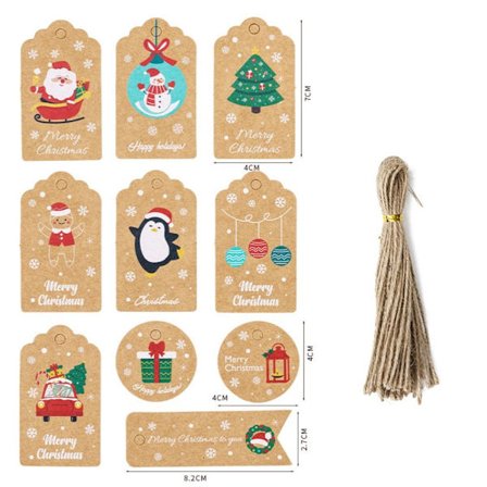 God Jul Kraftpapperslappar Julgran Hängande Etikett 1 1