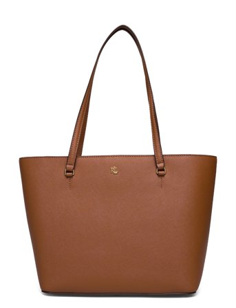 Lauren Ralph Lauren | Crosshatch Leather Medium Karly Tote | ONE SIZE