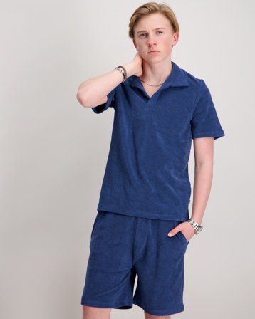 Lexington Mason Organic Cotton Terry Polo Shirt Sininen Pikee/Rugbypaidat Pojat - Kids Brand Store