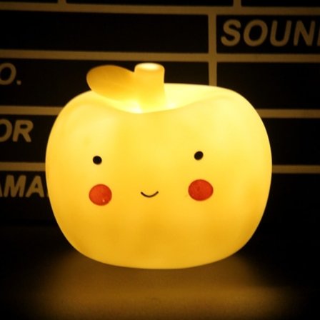 3 st lysande frukt nattljus julafton barn present (gul)