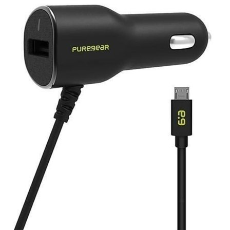 Pure Gear Billaddare 3.4A Micro-USB, Svart