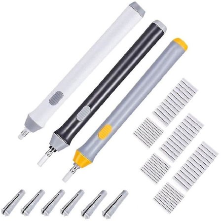 3 Sæt Elektrisk Viskelæder, Elektrisk Viskelæder Sæt Batteridrevet Viskelæder Automatisk Blyantsviskelæder Med 66 stk. Ekstra Udskiftelige Gummi til 