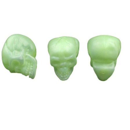100/50ST Halloween Mini Skull Luminous Skeleton Head MLUMINOUS