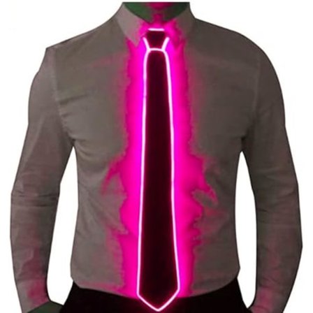 (Pink) LED-lyskrave, der lyser op, glødende slips, neon LED-slips
