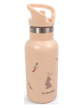 Filibabba Drikkeflaske I Rustfrit Stål - Carrot Thief - Pink - ONE SIZE