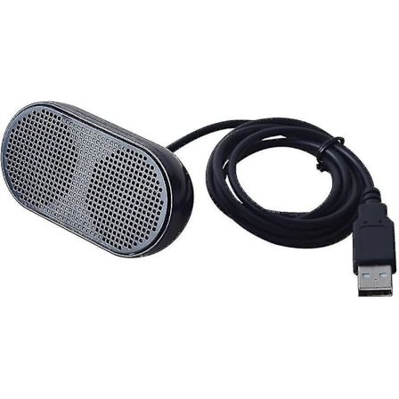 Honkyob USB Mini Høyttaler Datamaskinhøyttaler Drevet Stereo Multimediahøyttaler for Notebook Laptop PC (Svart)
