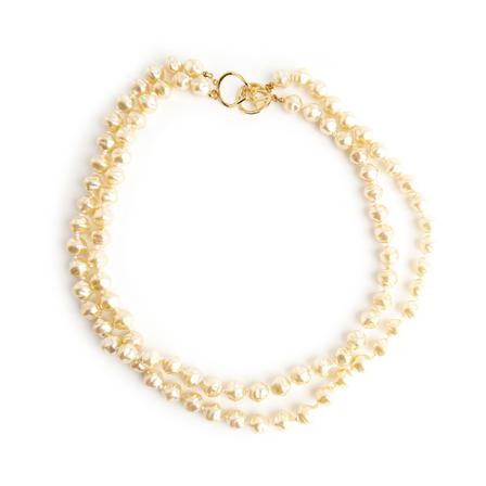 Kenneth Jay Lane Pre-owned, Pre-owned Jewellery Beige, Dames, Maat:ONE Size