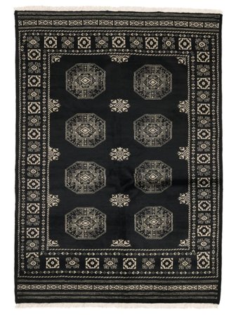 Pakistan Bokhara 3Ply Rug 141X203 Black/Dark Yellow Wool, Pakistan