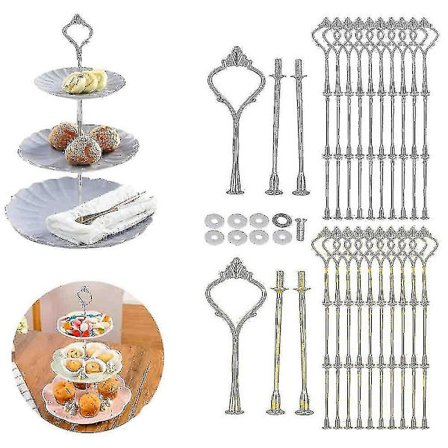 10 Sett Kake Stativ Beslagsett Lagdelt Brett For 3 Lags Kake Stativ Holder Hårdvare