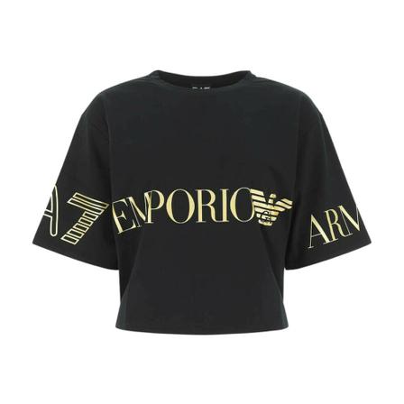 Emporio Armani EA7 T-Shirt Sort, Dame Toppe