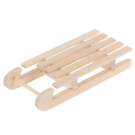 1/12 dukkehus miniature mini træ juleslæde Model DIY