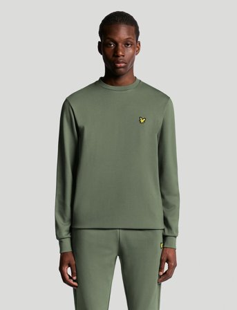 Lyle & Scott Sport Crew Neck Fly Fleece - Khaki green - XL
