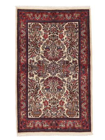 Sarouk Fine Rug 137X223 Black/Dark Red Wool, Persia