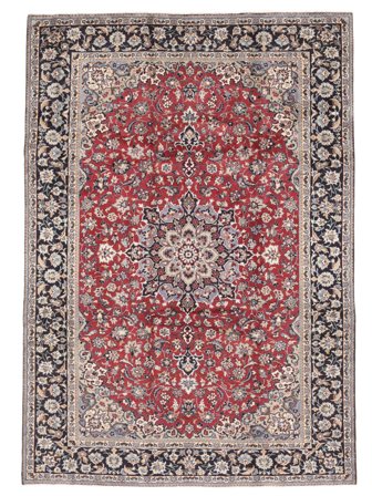 Hand Knotted Persian Najafabad Rug 243X357 Brown/Dark Red