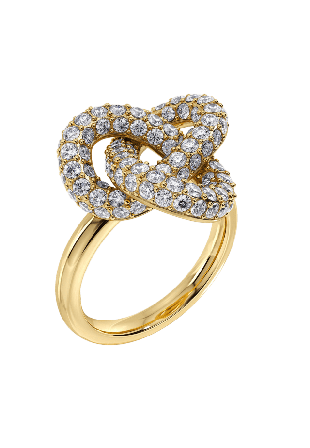 Edblad Infinity Knot Sparkle Ring L Gold Smycken & klockor Dam Guld XL 19,5 mm