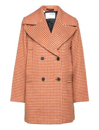 Slfjenna Wool Coat B Outerwear Coats Winter Coats Orange Selected Femme