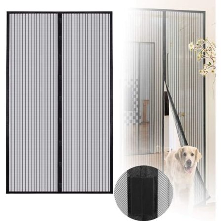 Myggnät för dörrar Magnet Myggnät (26 st) Magnetiska dörrnät för korridorer, dörrar, 120X240cm