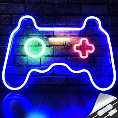 41x28cm Gamepad Design Gaming Neon Light Spillrom Veggdekorasjon LED-lampe