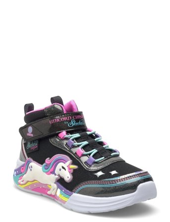 Girls Unicorn Chaser Black Skechers