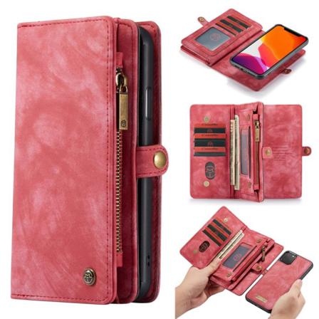 Iphone 11 Pro Max - Caseme 2-i-1 Multifunktionellt Fodral - Röd Red Röd