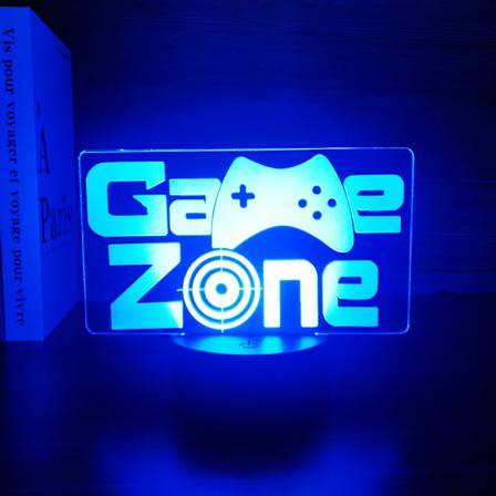 Luova pelikokemuksen tunnelmavalo kaukos timell ja peliohjaimella - 3D y valo - T ydellinen joulu- ja syntym p iv lahja miehille GAME ZONE