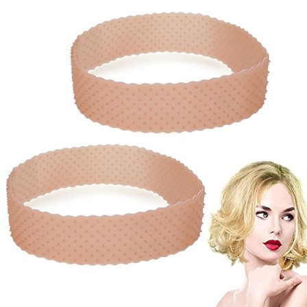 2 stykker silikone parykgreb til kvinder, skridsikkert justerbart elastisk parykbånd (mørkebrun)