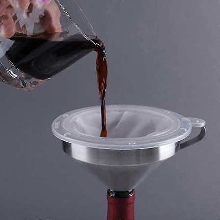 4 stk. Fødevaresi Jamsi Kompatibel med 13 cm køkkentragt til vin/spiritus/enzymer (200 mesh / 400 mesh)