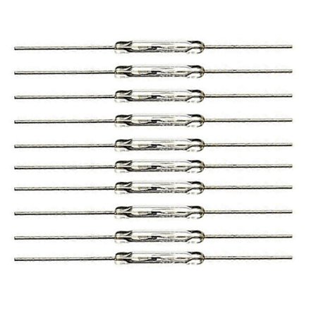 50 stk. Reed-kontakter 14 mm x 2 mm miniature Reed-kontakter Reed-relæ 45 mm lang