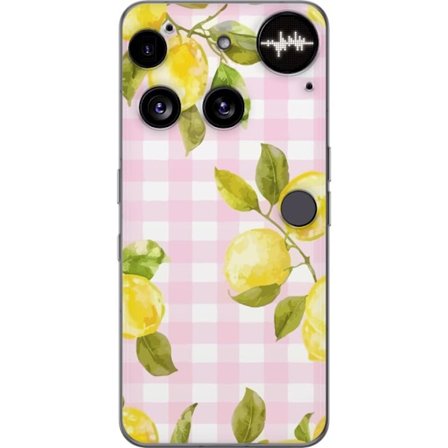 Kompatibelt Mobilskal till Nothing Nothing Phone (3) Citron rosa rutigt