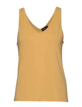 Slcolumbine Tank Top Top Ærmeløs Top Gul Soaked In Luxury