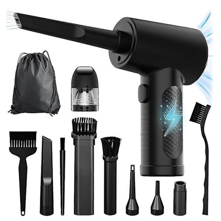 Trykkluftblåser, Elektrisk luftblåser og støvsuger 2 i 1, 3 hastigheter 100000 RPM Trådløs luftblåser