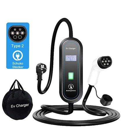 Bärbar EV-laddare, 3,5 kW effektutgång, 16A justerbar ström,3,5 kW 16A Typ 2