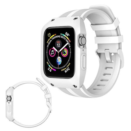 Apple Watch Series 5 44 mm klockarmband i silikon - Vit