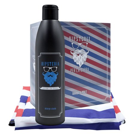 Hipsteria Per La Barba Cofanetto Sapone Barba e Baffi 250ml +