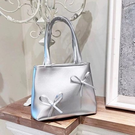 Bow Tie Handväskor Top-handtag Väska PU Läder Handväskor