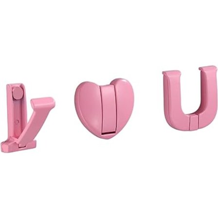 Tredelt sæt af bogstavfoldning skjult knagerække vægophæng (pink), børns vægophæng knagerække, tørklæde hængende knagerække, pung, nøgle, hat